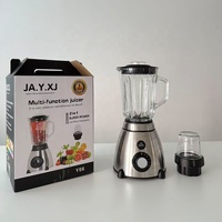 Licuadora Profesional de Cocina, de Acero Inoxidable Resistente, Eléctrica, para Jugos de Frutas Frescas, 2 en 1, Licuadora y Exprimidor con Jarra de Vidrio