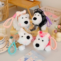 Pendentif en peluche Z Cartoon West Highland White Terrier, adorable chiot, pendentif de sac, porte-clés en peluche, vente en gros, cadeau pour femmes et enfants