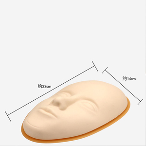 Mascarilla facial completa de piel de práctica de silicona 3D | Cabeza de entrenamiento de maquillaje y tatuaje realista | Práctica de microblading de maquillaje permanente - Product Image 3