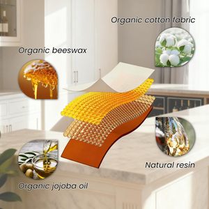 Sac en tissu pour le stockage des aliments, réutilisable, en lin biologique, avec cire d'abeille, pour le pain fait maison à la levure naturelle - Product Image 3