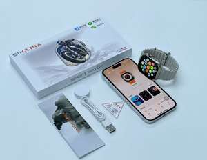 Montre connectée S11 Ultra 2.01" avec moniteur de pression artérielle, paiement NFC, affichage des stocks, assistant vocal IA, chargement sans fil, montre de sport - Product Image 6