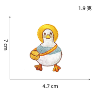 Mini canard transferts de chaleur mignons pour T-shirts Patchs de broderie autocollants de dessin animé pour vêtements