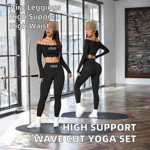 Nuevas Legg Pro Premium para Yoga, Personalizadas para Mujer, Corte Ondulado Sólido, Alto Soporte, Acolchadas, Ajuste Delgado, Ecológicas, Alta Elasticidad, Transpirables - Product Image 2