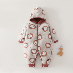 Combinaisons pour bébés TONWHAR, pyjamas pour enfants avec imprimé animal, <span class=keywords><strong>combinaison</strong></span> mignonne pour tout-petits, douce et écologique - Product Image 3