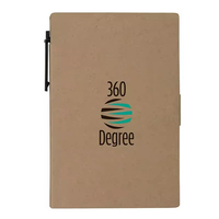 Bloc-notes auto-adhésif avec stylo, couverture en kraft, notes adhésives pour la promotion, blocs-notes de stock