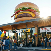 Modelo de Hamburguesa Inflable Impermeable Ultra Duradero Personalizado para Decoraciones Publicitarias en Centros Comerciales Modernos