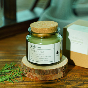 Yuhuan Scented Candle Glass Jar 80g Woody Fragrance Home Decor - Product Image 1