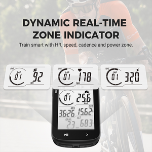 Ordinateur de vélo GPS COOSPO CS300 avec capteur, écran 2,6'', autonomie de 40 heures, sans fil, étanche, ANT+ BLE5.0, compteur de vitesse, odomètre - Product Image 3