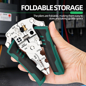Pince à dénuder industrielle en acier inoxydable de 8 pouces avec fonction de coupe, poignée ergonomique, mesures métriques/im impériales - Product Image 3