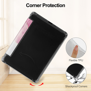 Bojin, funda de silicona suave transparente de 7 pulgadas para Kindle Paperwhite 12th 2024, fundas transparentes de cuero con solapa para tableta - Product Image 4