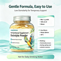 Poudre d'électrolytes Waylemo, produits de santé pour animaux de compagnie pour l'hydratation et la récupération, compléments et vitamines pour chiens, chats, oiseaux, 60g