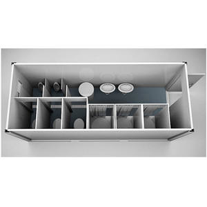 <strong>20ft</strong> 40ft Best Lowes Assembly Prefab Outdoor Portable Mobile Public <strong>Container</strong> House Homes Toilets Shower Bathroom Cabin for Sale - Product Image 2