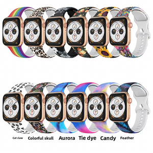 Correa de Reloj de Silicona Premium con Cierre de Mariposa y Diseño Impreso, Compatible con Relojes Serie 8, 7, 6, <span class=keywords><strong>SE</strong></span>, 5, 4 - Product Image 5