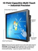 Промышленный сенсорный моноблок с Windows 10/11, Intel Core i3/i5/i7, 8 ГБ DDR3, 256 ГБ SSD, 10-точечный емкостный сенсорный экран