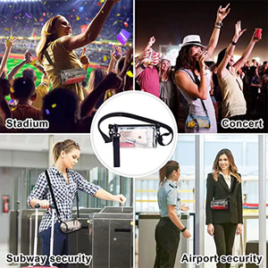 Women's Stadium Approved PVC <strong>Clear</strong> Crossbody Messenger <strong>Bag</strong> Sports <strong>Clear</strong> Tote Storage Pouch for Concerts - Product Image 3