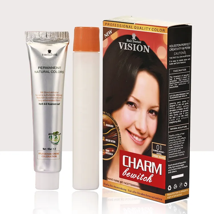 OEM Home Use Haarfarbe Creme China Marken Hersteller Nicht Ammoniak Nicht allergisch Unisex Haar färbemittel