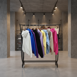 <span class=keywords><strong>Hoodies</strong></span> Personalizados de Alta Qualidade em Fleece com Ombros Caídos para Impressão Digital - Product Image 4