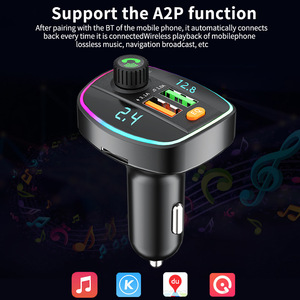 Émetteur FM pour voiture, lecteur MP3, radio, diffusion vocale, ambiance colorée, chargeur rapide, vente chaude - Product Image 4