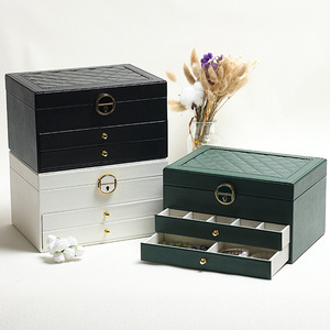 Three Layers <b>Jewelry</b> Case <b>Box</b> <b>Large</b> Capacity and Multifunctional <b>Jewelry</b> Storage Case Luxury <b>Jewelry</b> <b>Box</b> - Product Image 1
