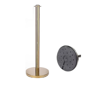Poteaux <span class=keywords><strong>de</strong></span> bienvenue en acier inoxydable à surface plane avec barrières <span class=keywords><strong>de</strong></span> gestion des files d'attente revêtues <span class=keywords><strong>de</strong></span> titane, idéaux pour les espaces publics commerciaux - Product Image 1