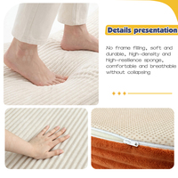 Sofá Modular Convertible de Terciopelo Acanalado, Chaise Longue Moderna Extra Grande, Otomana Móvil, Sillón Cama Desmontable, Venta al por Mayor