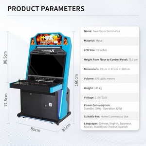 Máquina de Juegos Arcade de Lucha <span class=keywords><strong>War</strong></span> King Moonlight Box de 32 Pulgadas, de Grado Comercial, que Funciona con Monedas - Product Image 6