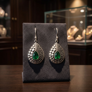 AAA Quality Boho Teardrop Earrings Women Unique <b>Tribal</b> Ethnic Colorful Vintage German Silver Dangle Drop Engagement Party - Product Image 3