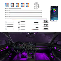 Tira Decorativa LED Interior Universal Superior K4 PLUS 14IN1, Kit de Iluminación Ambiental para Automóvil, Compatible con el Modelo Original del Automóvil