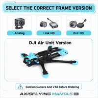Kit de châssis de drone FPV Axisflying Manta 5 DC Deadcat 229 mm en fibre de carbone T700 avec bras de 5 mm pour montage de quadricoptère cinématique freestyle CE ROHS