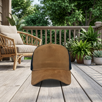 Gorras Trucker de Gamuza al por Mayor con Logotipo Personalizado, Gorra de Malla de 5 Paneles Transpirable para Viajes al Aire Libre, Golf, Senderismo, Protección Solar y Comodidad Superior