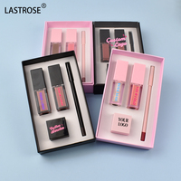 OEM Ensemble de gloss à lèvres liquide 3 en 1, rouge à lèvres liquide imperméable longue durée, non collant, kit de gloss à lèvres liquide, rouge à lèvres mat hydratant
