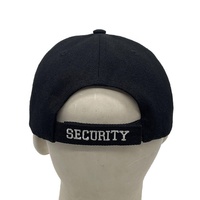 Casquette de sécurité américaine pour femme, style décontracté, noire, à visière incurvée, avec logo brodé, 6 panneaux, vente en gros