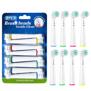 Têtes de <span class=keywords><strong>brosse</strong></span> <span class=keywords><strong>à</strong></span> <span class=keywords><strong>dents</strong></span> de rechange professionnelles, lot de 8, compatibles avec les poignées standard <span class=keywords><strong>Oral</strong></span> <span class=keywords><strong>B</strong></span>, <span class=keywords><strong>prix</strong></span> de gros, directement de l'usine - Product Image 1
