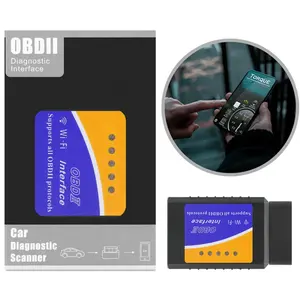 واي فاي ELM327 OBD2 25k80 IC السيارات التشخيص أداة الماسح الضوئي سيارة كاشف الأخطاء