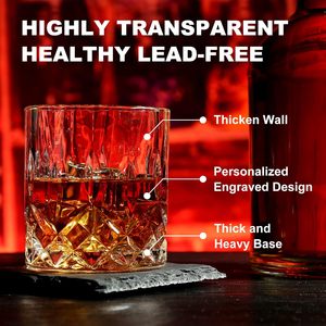 Échantillon gratuit, logo personnalisé gravé, ensemble cadeau de 4 glaçons écologiques personnalisés avec verre à whisky en cristal pour hommes - Product Image 2