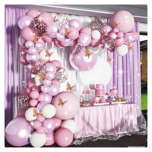 Boho Blush Beige Birthday Decor Kit - Balloons, Banner & Pom Poms For Girls Party