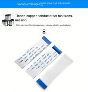 Cable Plano Flexible 20624, Conductores de Cobre Aislados con PVC, Tipo Inverso Tipo B, 0.5-24 Pines, Cable Plano Flexible FFC/FPC - Product Image 6