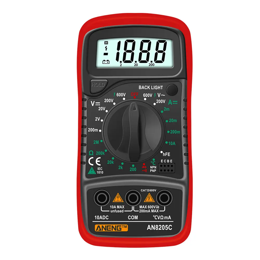 ANENG anthermocouple 5c dijital multimetre AC/DC ampermetre Volt Ohm termokupl LCD arka işık ile Tester ölçer multimetre taşınabilir