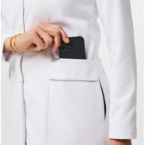 Uniformes Médicos de Tela Twill Antiarrugas Blancos Personalizados para Mujer, Venta al por Mayor para Hospitales, Tallas XS-3XL - Product Image 5