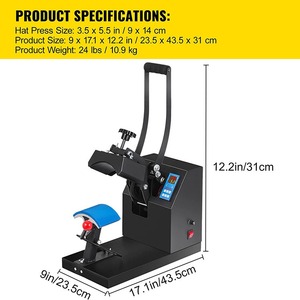 Nueva Máquina de Prensa de Calor por Sublimación 3D para Impresión de Gorras y Ropa, Transferencia Multifunción CH2001, Impresión por Sublimación - Product Image 6