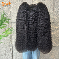 Pelucas Rizadas Sin Pegamento de Densidad Completa, Cabello Humano, Encaje Frontal, Pelucas Brasileñas de Grado 12A, Pelucas con Encaje Frontal HD para Mujeres Negras