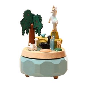 Boîte à musique <span class=keywords><strong>de</strong></span> luxe en bois brut <span class=keywords><strong>de</strong></span> qualité supérieure, fantaisie, créatif, personnalisé, joyeux noël avec <span class=keywords><strong>conte</strong></span> <span class=keywords><strong>de</strong></span> fées, carrousel - Product Image 3