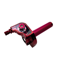 Ensemble de poignée de gaz universelle en aluminium de 7/8 pouces (22 mm) à réglage rapide pour moto tout-terrain avec couvercle transparent