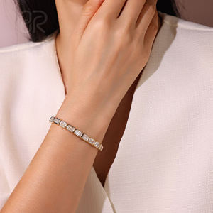 Pulsera de Diamantes Cultivados en Laboratorio con Certificación IGI VVS HPHT, Cadena de Plata 925, Joyería Fina para Mujer - Product Image 2
