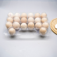 Vente en gros de barquettes à œufs en plastique transparent CPET légères, boîtes de rangement sécurisées pour œufs, emballage blister pour élevages de poulets
