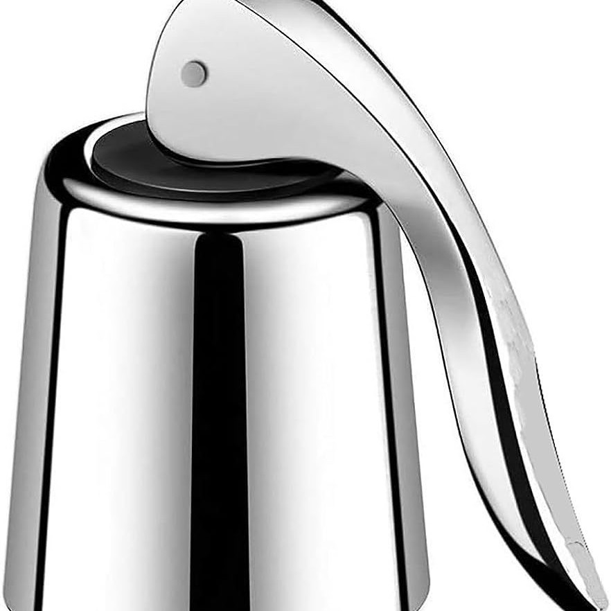 Silver stainless steel wine plug box