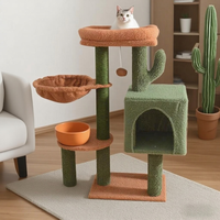 Grimpeur d'arbre à chat en pin de haute qualité pour chats adultes arbre à chat en bois naturel avec cadre d'escalade antidérapant