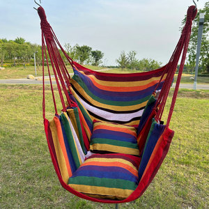 पोर्टेबल हैंगट्री चेयर इनडोर आउटडोर कॉलेज डोमेटरी डबल सिंगल स्विंग क्रैडल समायोज्य मोटी कैनवास हैममॉक तकिया 200 किलोग्राम - Product Image 1