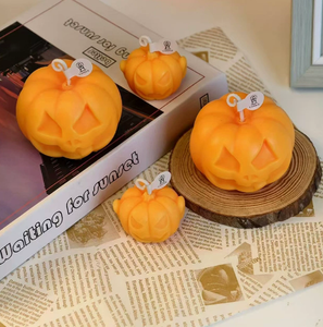 Vente <span class=keywords><strong>en</strong></span> gros d'usine, bougie parfumée <span class=keywords><strong>en</strong></span> forme de citrouille Jack O'Lantern 3D, bougie <span class=keywords><strong>en</strong></span> cire de soja naturelle, figurine de citrouille d'Halloween, <span class=keywords><strong>2</strong></span> tailles au choix - Product Image 1
