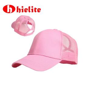 Cappelli Promozionali Economici all'Ingrosso, Nuovo Design Tagliato al Laser in Poliestere/Nylon per Donne, con Apertura per Coda di Cavallo, Rosa, Stile Trucker per Tutte le Stagioni - Product Image 6